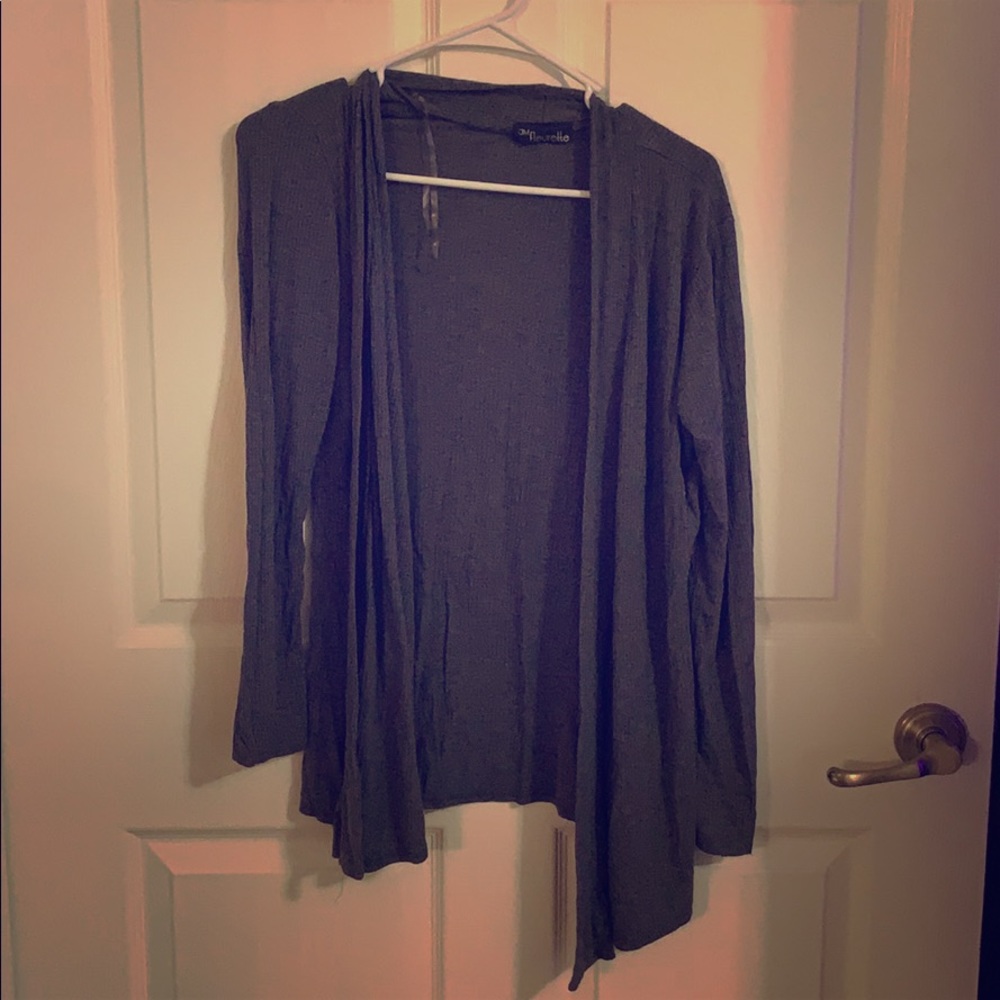 Gray cardigan